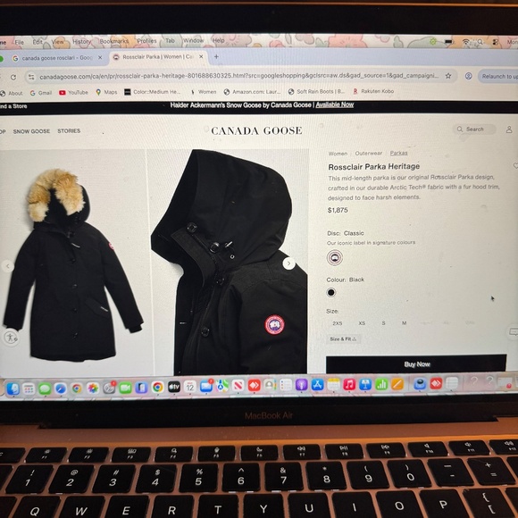 Women's Canada Goose Rossclair Parka Size Medium - Picture 16 of 16